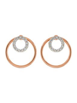 EMORI - Round in Round Earring in 14KT Gold | Authentic & Certified Lab Diamonds