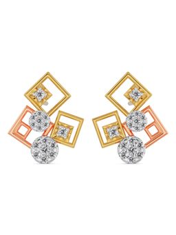 EMORI - Geometrical Earring in 14KT Gold | Authentic & Certified Lab Diamonds
