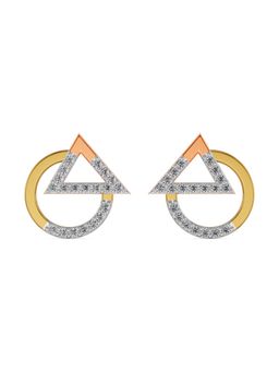 EMORI - Modern Duo Earring in 18KT Gold | Authentic & Certified Lab Diamonds