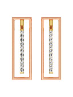 EMORI - Vertical Bar Earring in 18KT Gold | Authentic & Certified Lab Diamonds