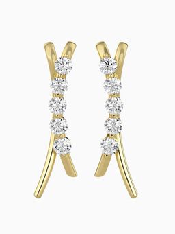 EMORI - Five Star Earring in 18KT Gold | Authentic & Certified Lab Diamonds