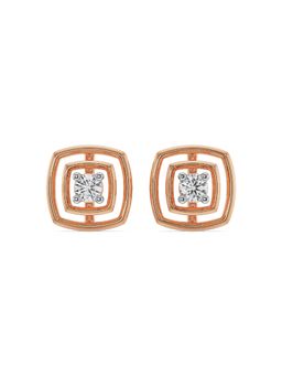 EMORI - Square Brilliance Earring in 18KT Gold | Authentic & Certified Lab Diamonds