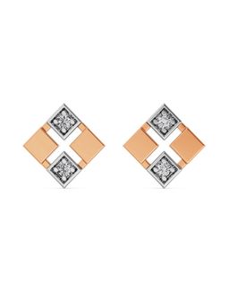 EMORI - Geometric Glamour Earring in 14KT Gold | Authentic & Certified Lab Diamonds