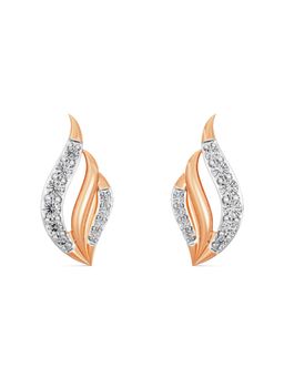 EMORI - Leafy Splendor Earring in 18KT Gold | Authentic & Certified Lab Diamonds