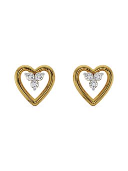 EMORI - Radiant Heart Earring in 14KT Gold | Authentic & Certified Lab Diamonds