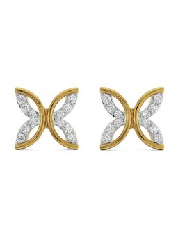 EMORI - Whimsical Leaf Earring in 14KT Gold | Authentic & Certified Lab Diamonds