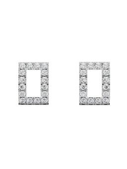 EMORI - Contemporary Chic Rectangle Earring in 14KT Gold | Authentic & Certified Lab Diamonds