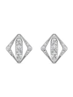 EMORI - Rhombus Glamour Earring in 18KT Gold | Authentic & Certified Lab Diamonds