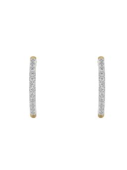 EMORI - Semi Round Hoops Earring in 14KT Gold | Authentic & Certified Lab Diamonds