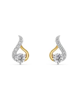 EMORI - Symmetry Solitaire Earring in 18KT Gold | Authentic & Certified Lab Diamonds