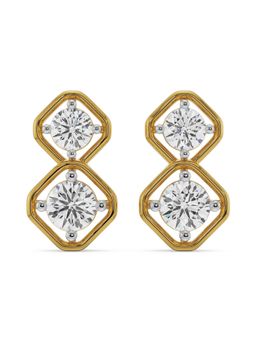 EMORI - Interwined Encrusted Drops Earring in 14KT Gold | Authentic & Certified Lab Diamonds