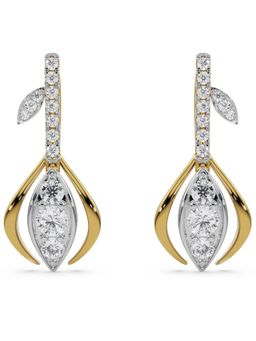 EMORI - Glittering Gemstone Drop Earring Earring in 18KT Gold | Authentic & Certified Lab Diamonds