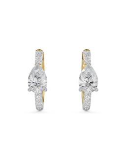 EMORI - Circle Pear Hoops Earring in 14KT Gold | Authentic & Certified Lab Diamonds
