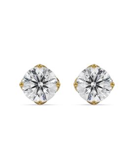 EMORI - 0.5 CT Timeless Solitaire Earring in 14KT Gold | Authentic & Certified Lab Diamonds
