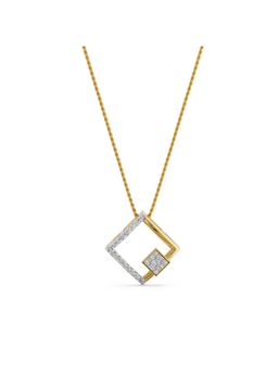 EMORI - Squared Beauty Pendant in 14KT Gold | Authentic & Certified Lab Diamonds