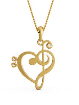 EMORI - Heart Beat Pendant in 14KT Gold | Authentic & Certified Lab Diamonds