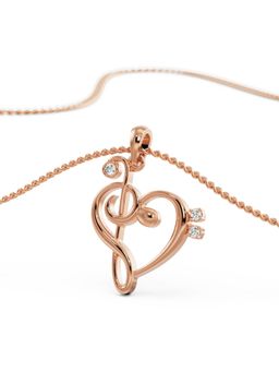 EMORI - Heart Beat Pendant in 18KT Gold | Authentic & Certified Lab Diamonds
