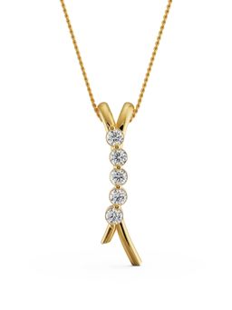 EMORI - Five Stone Pendant in 18KT Gold | Authentic & Certified Lab Diamonds