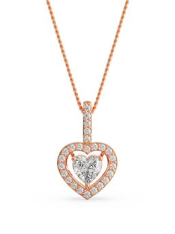 EMORI - Heart in Heart Pendant in 18KT Gold | Authentic & Certified Lab Diamonds