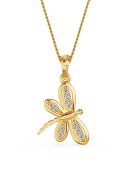 EMORI - Butterfly Pendant in 14KT Gold | Authentic & Certified Lab Diamonds