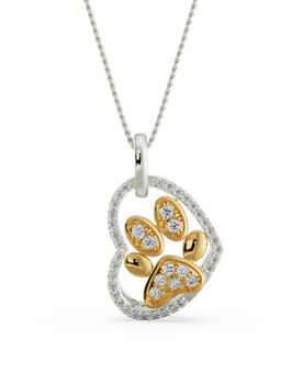 EMORI - Diamond Dog Paw Pendent Pendant in 14KT Gold | Authentic & Certified Lab Diamonds