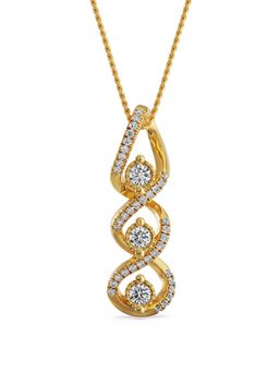 EMORI - Interlocking Cross Pendant in 18KT Gold | Authentic & Certified Lab Diamonds
