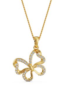 EMORI - Whimsical Butterfly Pendant in 14KT Gold | Authentic & Certified Lab Diamonds