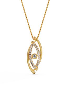 EMORI - Classic Evil Eye Pendant in 18KT Gold | Authentic & Certified Lab Diamonds