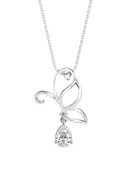 EMORI - Half Winged Drop Pendant in 18KT Gold | Authentic & Certified Lab Diamonds
