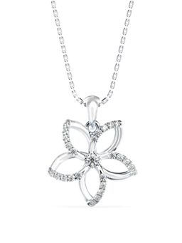 EMORI - Floral Flourish Pendant in 14KT Gold | Authentic & Certified Lab Diamonds