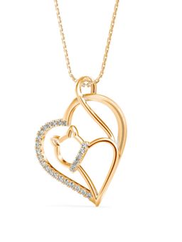 EMORI - Hello Kitty Pendant in 18KT Gold | Authentic & Certified Lab Diamonds