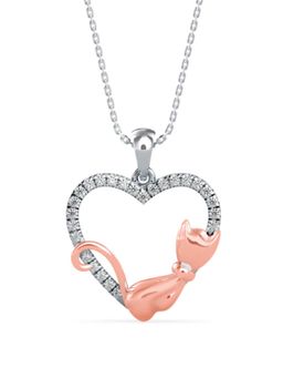 EMORI - Whiskered Love Cat Pendant in 14KT Gold | Authentic & Certified Lab Diamonds