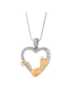 EMORI - Whiskered Love Cat Pendant in 18KT Gold | Authentic & Certified Lab Diamonds