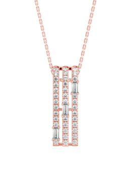EMORI - Vertical Bar Pendant in 18KT Gold | Authentic & Certified Lab Diamonds
