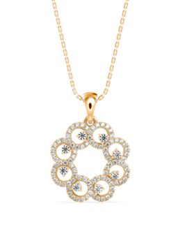 EMORI - Floral Bloom Pendant in 14KT Gold | Authentic & Certified Lab Diamonds