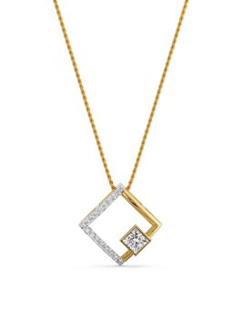 EMORI - Princess Cut Pendant in 14KT Gold | Authentic & Certified Lab Diamonds