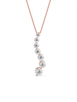 EMORI - Round Solitaire Journey Pendant in 18KT Gold | Authentic & Certified Lab Diamonds