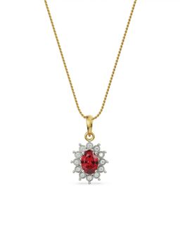 EMORI - Vintage Gemstone Pendant in 18KT Gold | Authentic & Certified Lab Diamonds