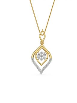 EMORI - Serene Blossom Pendant in 18KT Gold | Authentic & Certified Lab Diamonds