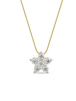EMORI - Mosi Leaf Pendant in 14KT Gold | Authentic & Certified Lab Diamonds