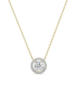 EMORI - Betty Halo Round Pendant in 18KT Gold | Authentic & Certified Lab Diamonds