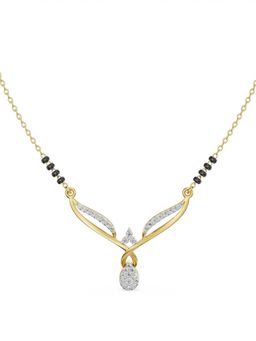 EMORI - Twisted V Mangalsutra in 18KT Gold | Authentic & Certified Lab Diamonds