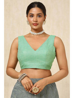 Soch - Women Green Solid Stitched Blouse