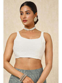 Soch - Women White Embroidered Stitched Blouse