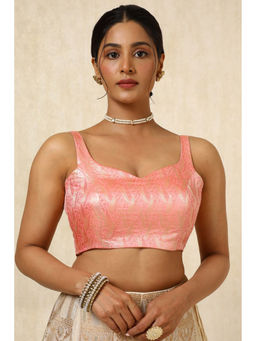 Soch - Women Pink Woven Stitched Blouse