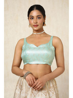 Soch - Women Green Woven Stitched Blouse