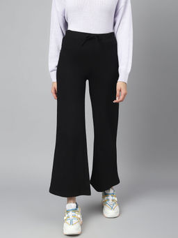 COLOR CAPITAL - Black Wide Leg Track Pant