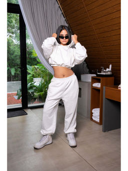 COLOR CAPITAL - White Fleece Joggers