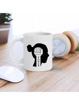 eCraftIndia - Women Power Printed Ceramic Tea Coffee Mug - Womens Day Gift