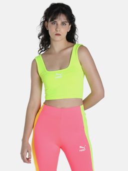 Puma - Summer Squeeze Cropped Women Yellow Tanks